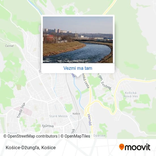 Košice-Džungľa mapa