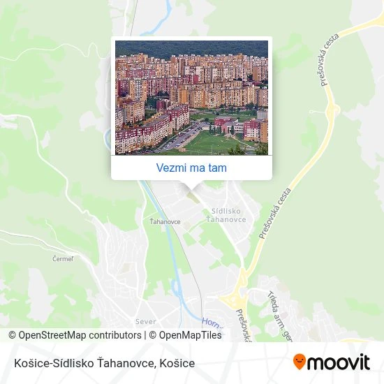 Košice-Sídlisko Ťahanovce mapa