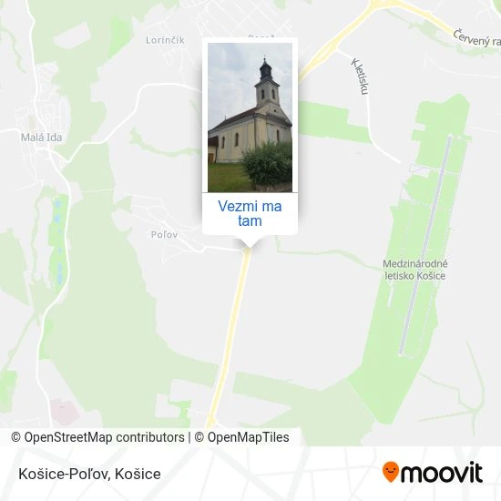 Košice-Poľov mapa