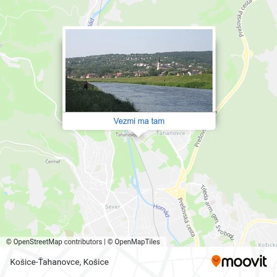 Košice-Ťahanovce mapa