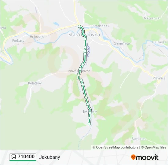 710400 autobus Mapa linky