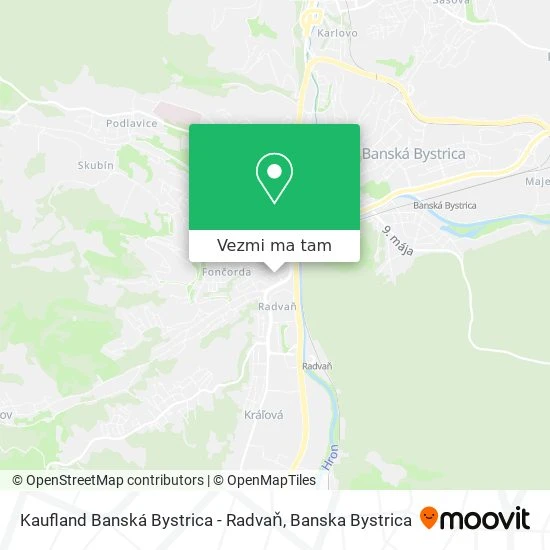 Kaufland Banská Bystrica - Radvaň mapa