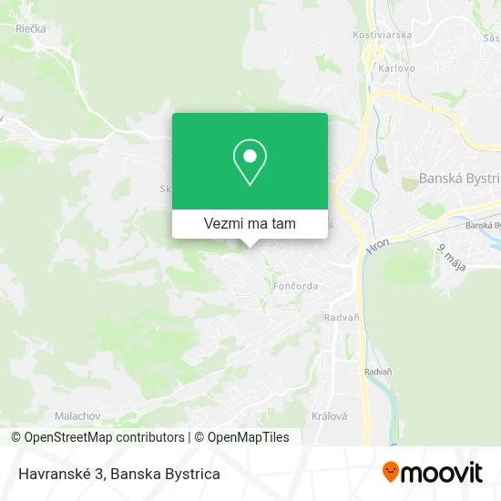 Havranské 3 mapa