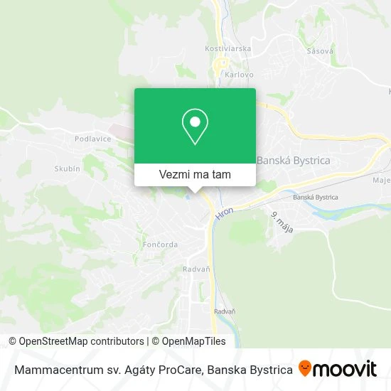 Mammacentrum sv. Agáty ProCare mapa