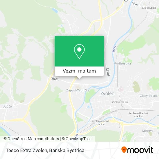 Tesco Extra Zvolen mapa