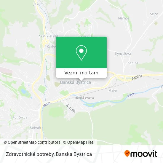 Zdravotnické potreby mapa