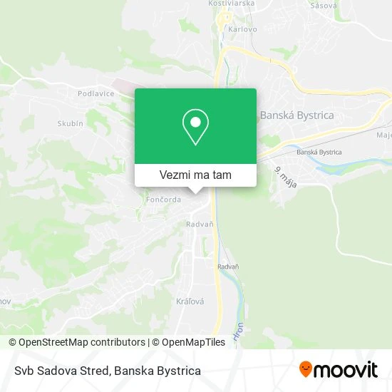 Svb Sadova Stred mapa