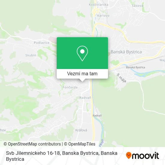 Svb Jilemnickeho 16-18, Banska Bystrica mapa