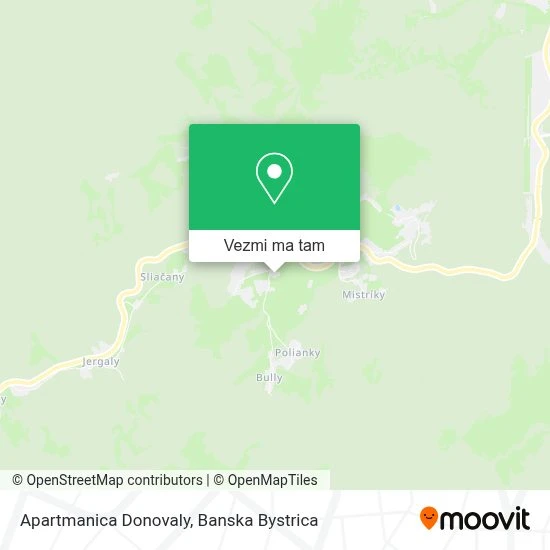 Apartmanica Donovaly mapa