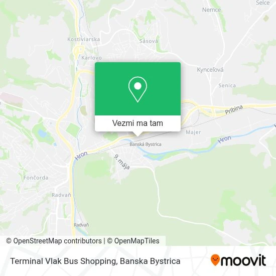 Terminal Vlak Bus Shopping mapa