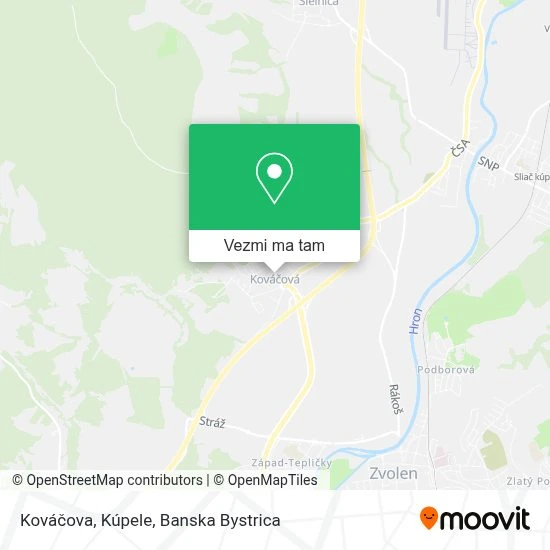 Kováčova, Kúpele mapa