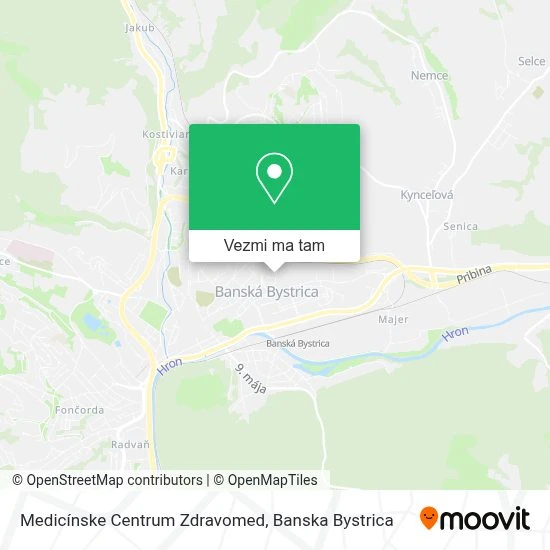 Medicínske Centrum Zdravomed mapa