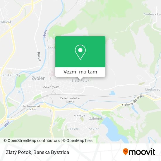 Zlatý Potok mapa
