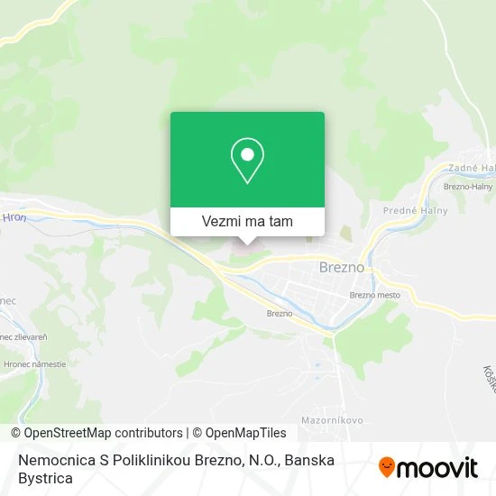 Nemocnica S Poliklinikou Brezno, N.O. mapa