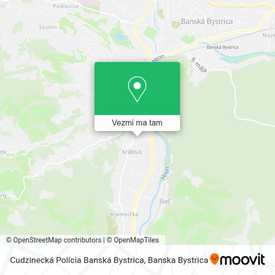 Cudzinecká Polícia Banská Bystrica mapa