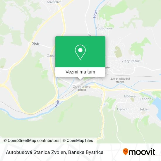 Autobusová Stanica Zvolen mapa