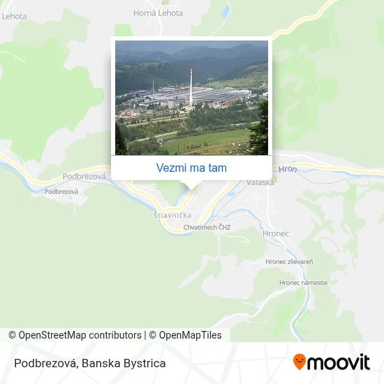 Podbrezová mapa
