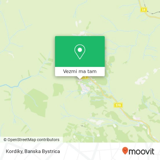 Kordíky mapa