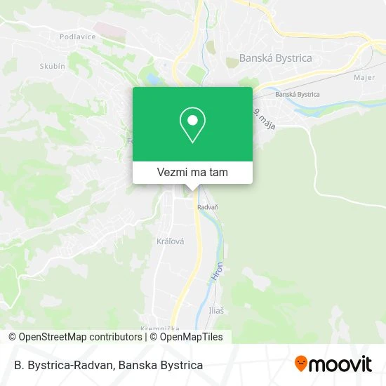 B. Bystrica-Radvan mapa