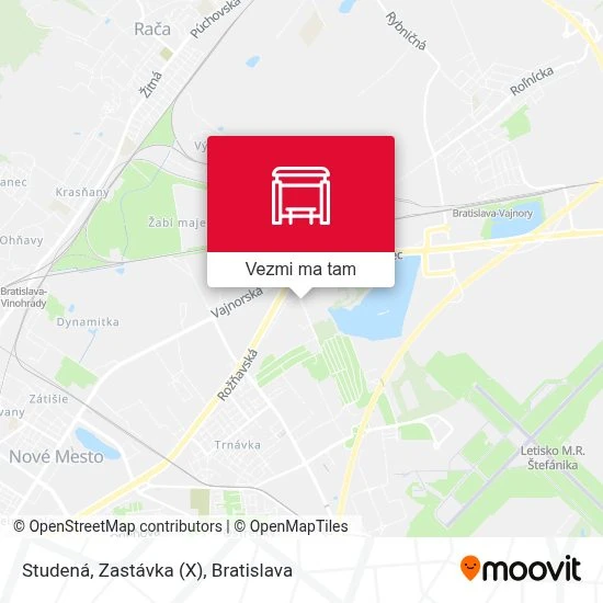 Studená, Zastávka (X) mapa