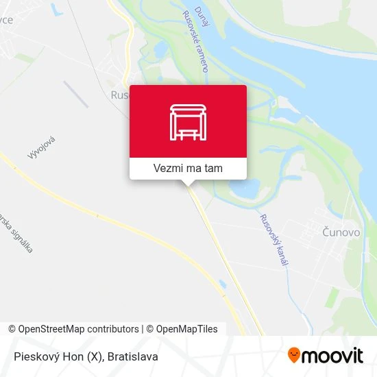 Pieskový Hon (X) mapa