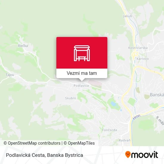 Podlavická Cesta mapa
