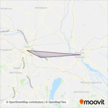 Mapa oblasti pokrytia Slovak Lines
